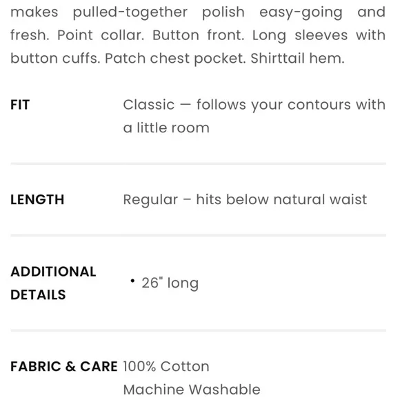 LOFT Chambray Dark Blue Button Down Shirt NWT - Picture 4 of 4